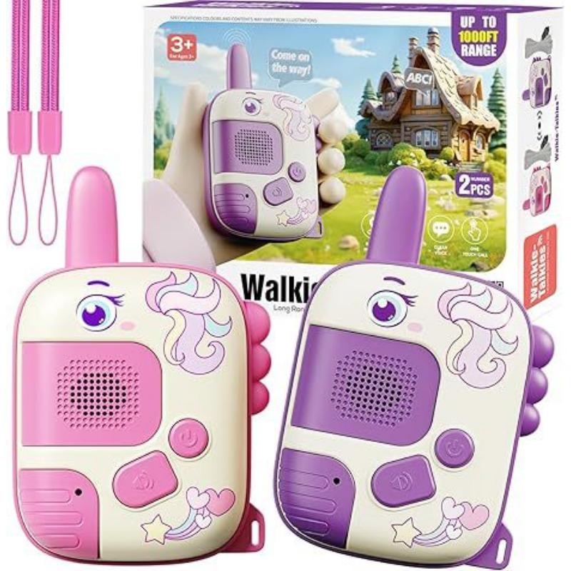 1PAIR Dinosaur Children's Walkie-talkie Toy 300 Meters Away Boys and Girls Birthday Gift Parent-child Interactive Toy