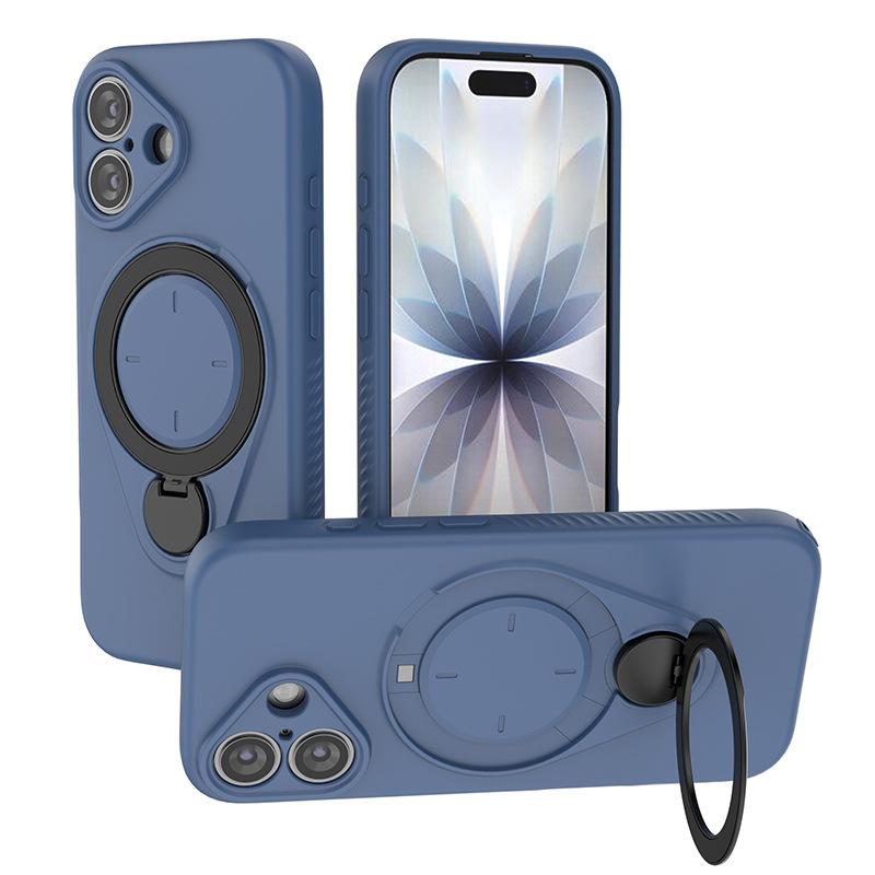 Для iPhone 16 Pro Магнитный чехол для телефона, Мягкий ТПУ подставка MagSafe Чехол для телефона для iPhone 16 Pro