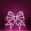 Bow Neon Sign Led Neon Lights Neon Signs for Wall Decor Light Up Sign for Birthday Party Club Gift