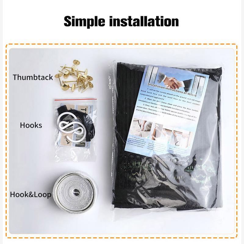 Летняя противомоскитная занавеска для двери, магнитная сетка для дверной занавески, сетка для автоматического закрытия двери, дверная сетка, кухонная сетка для экрана