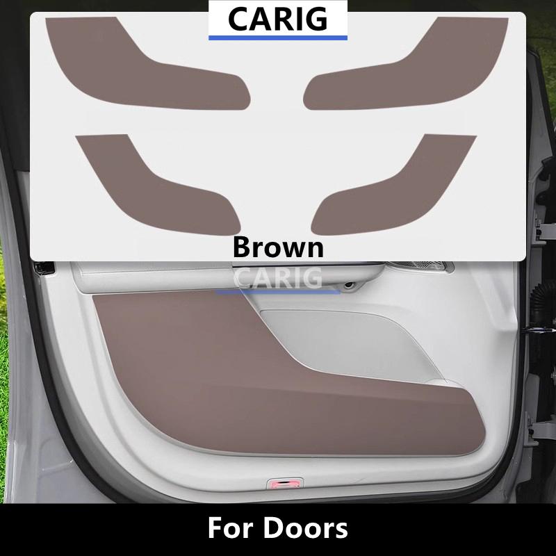 For MERCEDES-BENZ EQE SUV 22-25 V295 Leather Door Anti-kick Sticker Modified Car Interior Protection Accessories Refit