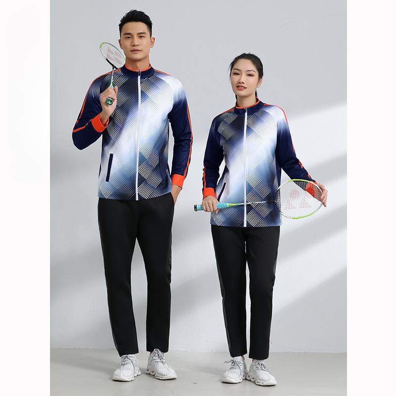 Бадминтон Теннис Форма Спортивная одежда Куртки Осень и Зима Мужские и Женские Костюмы-куртки Форма для группового выступления Наградная форма