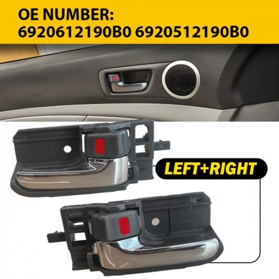 Подходит для Toyota 2003-2008 Corolla ide Внутренняя ручка двери правая левая серая хромированная
