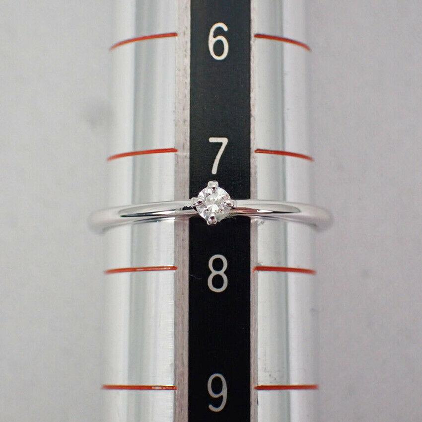 [New] K18WG Diamond Four-point Ring Size 7.5 [f3-6]