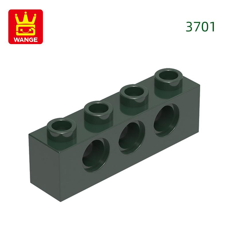 69 шт./лот 3701 1x4 3 отверстия Строительный блок Moc Технический компонент Совместим со всеми Кирпичи DIY Детские игрушки Подарочная коробка