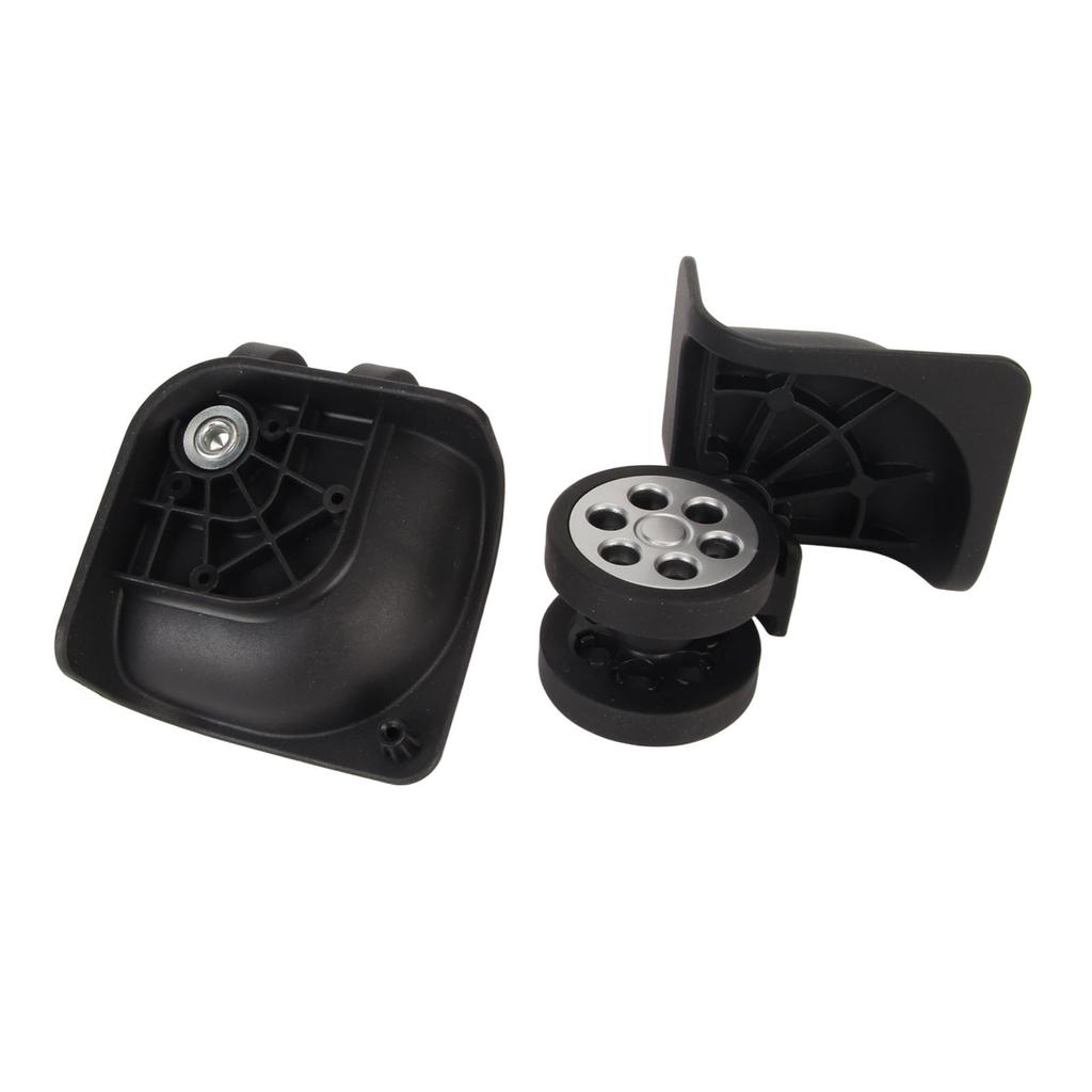 2pcs Luggage Wheels Replacement Locking 360 Degree Rotation Quiet Operation Flexible Universal
