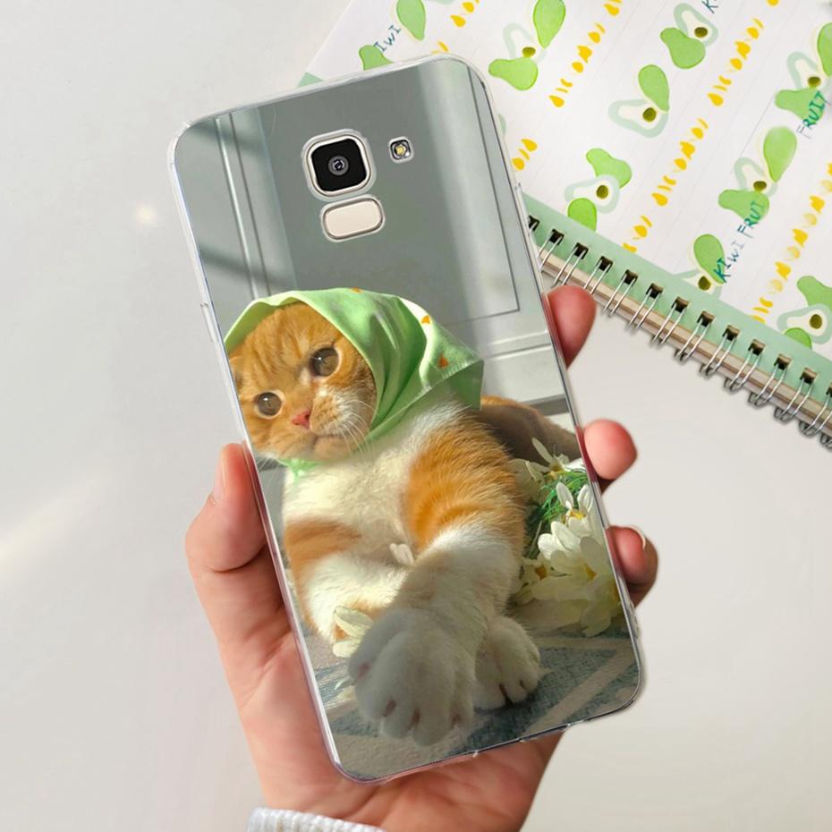 Красивый чехол с принтом для Samsung Galaxy J6 J6+ J600G J610G Мягкая силиконовая задняя крышка из ТПУ для чехлов телефона Samsung J6 J 6 Plus 2018