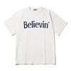 VINWUED Белая полуприлегающая футболка Believin