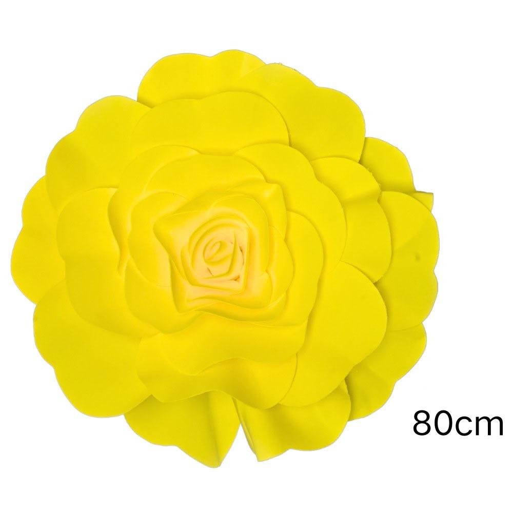 NEW Yellow Color Simulation Flower 3D Multi Size Artificial Flower Flower Head Garden Style Artificial Rose Interior Design