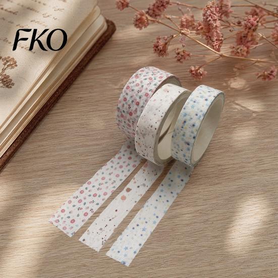 Striped Decorative Tape 3 Rolls Washi Set, Stickers, Aesthetic Tapes for Plaid Pattern Scrapbooking Supplies, Journaling Junk Journal, Wrapping