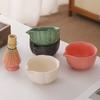 3Pcs/Set Match Bowl Matcha Whisk Set Tea-Making Tools Ceramic Chasen Stand for Tea Lovers
