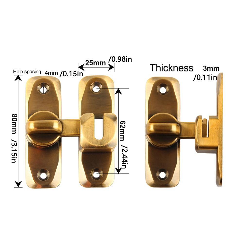 Flat Door Catch Anti-theft Door Bolt No Punching Door Lock Buckle Home