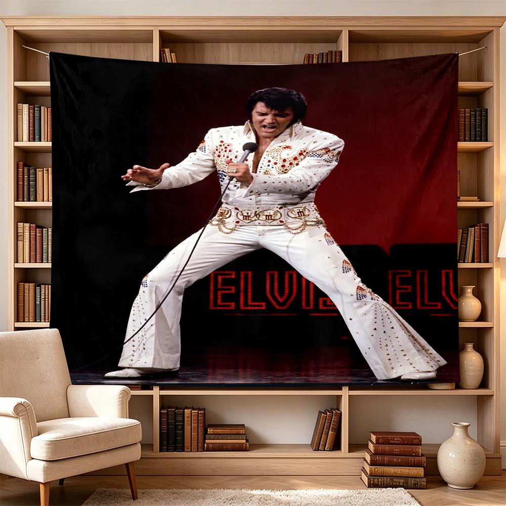 Elvis Presley Performance Large Size Wall Tapestry, Room Aesthetic Decor for Living Room Party Background,Perfect Gift