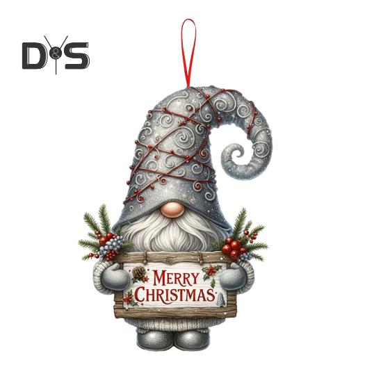 Christmas Snowman Car Pendant 2D Acrylic Cartoon Snowman Cow Hanging Ornament for Home Garden Christmas Tree Decoration Party Gift