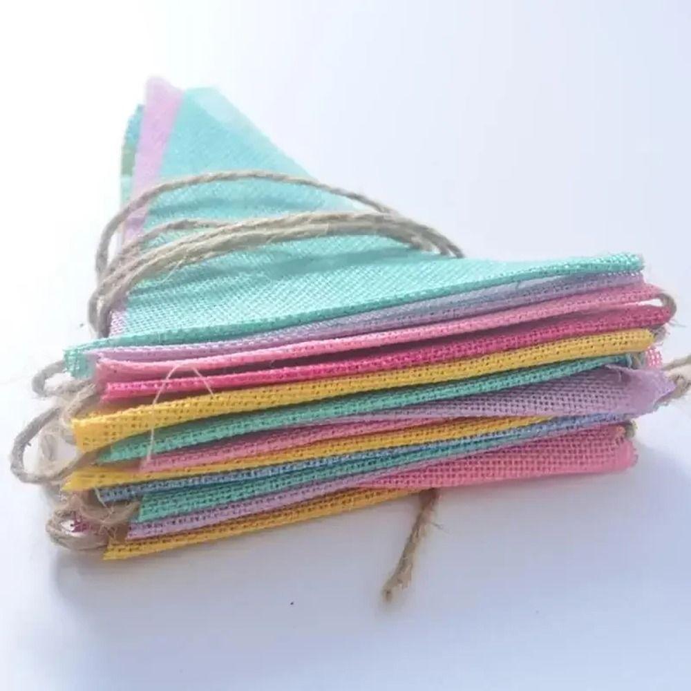 1Pcs 12 Flags Colorful Flag String Hanging Flags for Happy Birthday Party Wedding Decoration