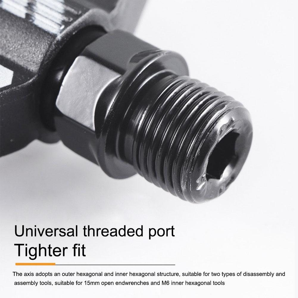 1PCS Mountain Bike Pedals DU Sealed Bearing Bike Platform Pedal with Reflector Waterproof Safety Pedals MTB Bike Accessories