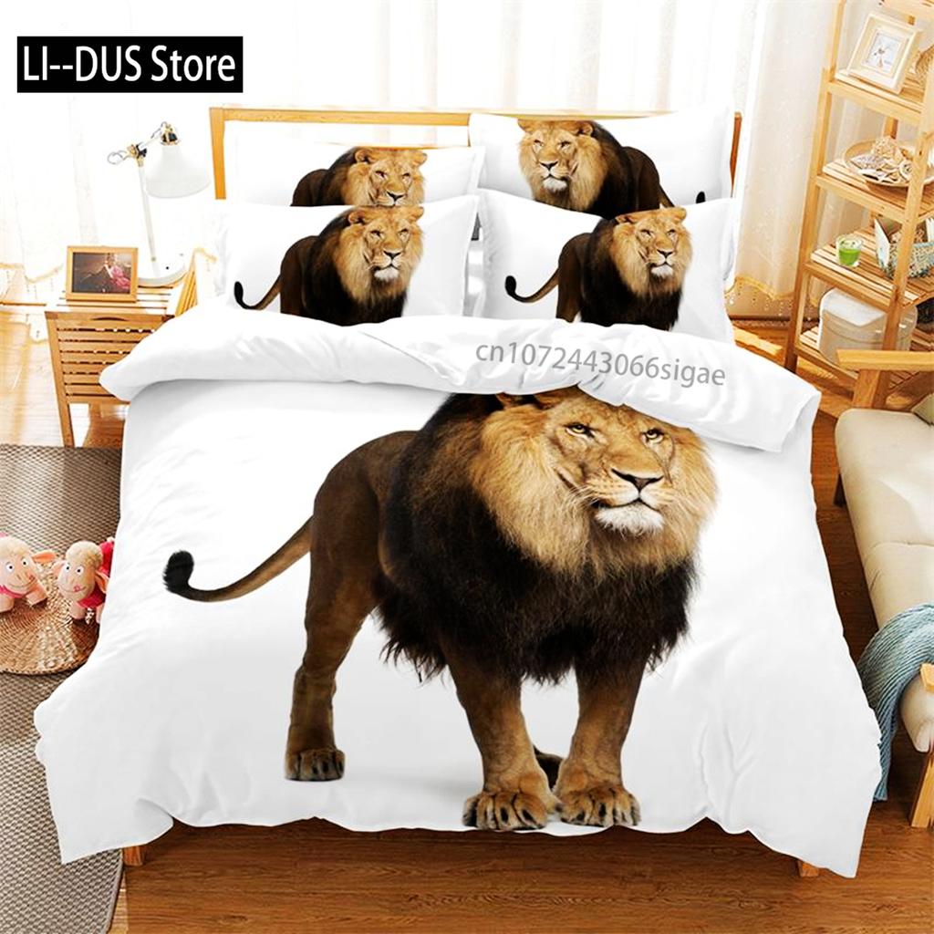 White Tiger Bedding Set Duvet Cover Set 3d Bedding Digital Printing Queen Size Bedding Set Fashion Design
