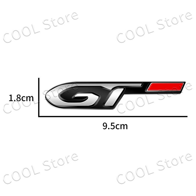 3D Chrome Metal GT Logo Emblem Fender Rear Trunk Body Sticker For Peugeot 208 308 508 2008 3008 5008 GT Line Decoration