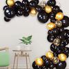 LEMON Черно-Золотой Набор Гирлянд из Воздушных Шаров Globos День Рождения Новогодняя Вечеринка Выпускной Свадьба Праздничная Вечеринка Поставщик Декорации