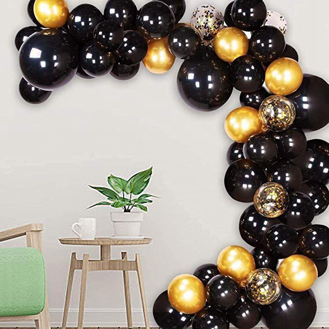 LEMON Черно-Золотой Набор Гирлянд из Воздушных Шаров Globos День Рождения Новогодняя Вечеринка Выпускной Свадьба Праздничная Вечеринка Поставщик Декорации