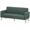 2 Seater Sofa, Velvet Small Couch with 20cm Thick Padding, Wide and Deep Seat, Dark Green