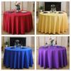 Hotel Tablecloth Solid Color Double-Sided Satin Tablecloth Tablecloth Round Square Thickened Tablecloth Dining Table Cloth Round Table Round Table