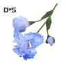 Artificial Iris Branch with Stem Green Leaves Home Wedding Party Faux Flower Floral Arrangement Indoor Outdoor Decoration Photo Props
