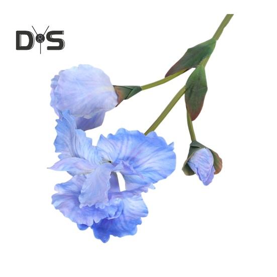 Stem Iris Artificial Branch With Green Leaves Home Wedding Party Faux Flower Floral Arrangement Indoor Outdoor Decoration Photo Props