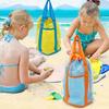 Beach Bag Hollow Mesh Drainage Large Capacity Drawstring Closure Quick Dry Portable Baby Toys Seashell Stoarge Handbag Shower Bag Travel Toiletry Bag