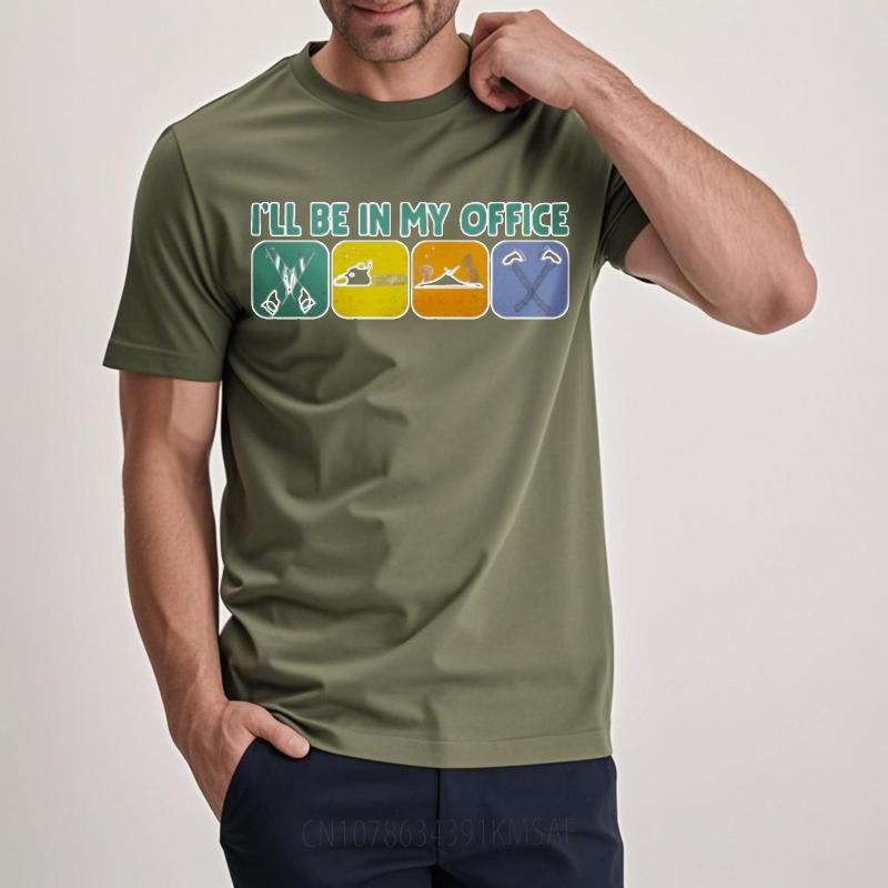 Soft For Her Crew Neck T Shirt Unisex Ill Be In My Office Hiking Camping Fishing Skiing Minimalist Teenagers Tee Shirt