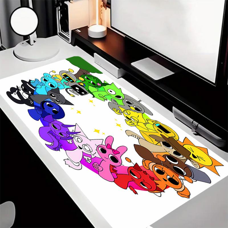 Sprunki8 Theme Premium Non-slip Mouse Pad with Stitched Edges,Durable Rubber Material,for Desktop & Gaming Great Gifts