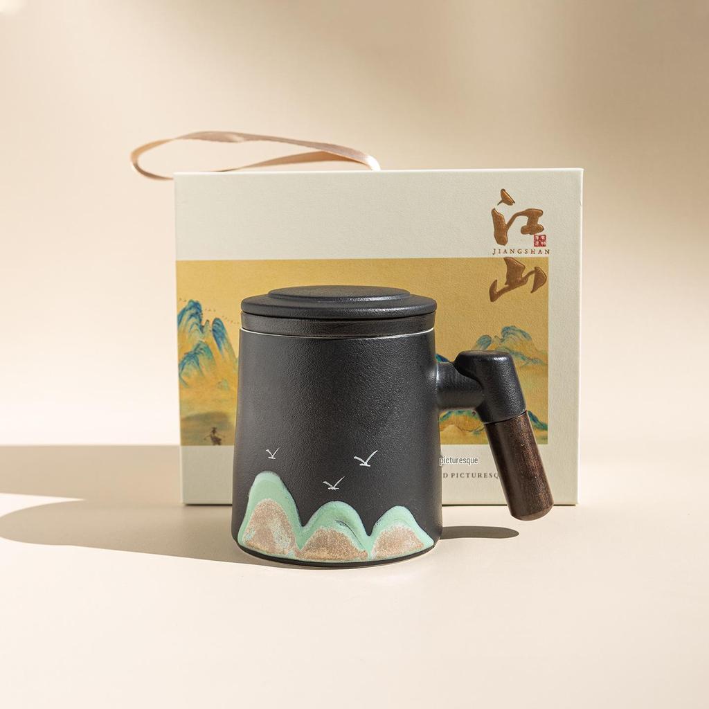 Керамический набор кружек для офиса - Сувенир для сотрудников с логотипом для ежегодных деловых встреч и корпоративных подарков