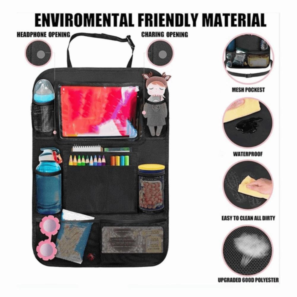 High-Capacity Backseat Car Organizer Multifunctional Storage Bag Kids Car Seats