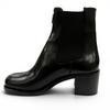 Excellent PRADA short boots Triangle logo brushed leather side gore 38 1T227N Used