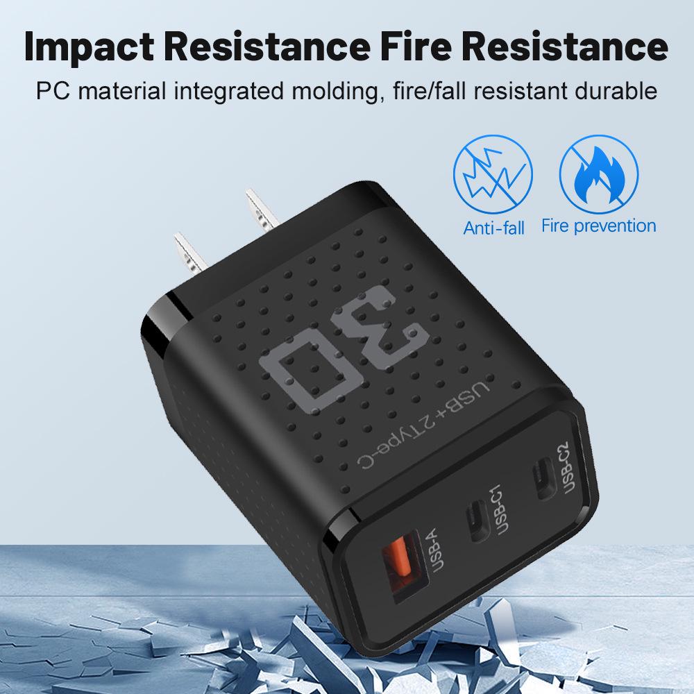 Зарядная головка для мобильного телефона, 2,4 А, двойной PD+USB, дорожный адаптер стандарта США/ЕС/Великобритании