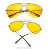 RMM Brand High Quality Pilot Sunglasses HD Unisex Mirror Sunglasses Yellow Night Vision Glasses for Men Women
