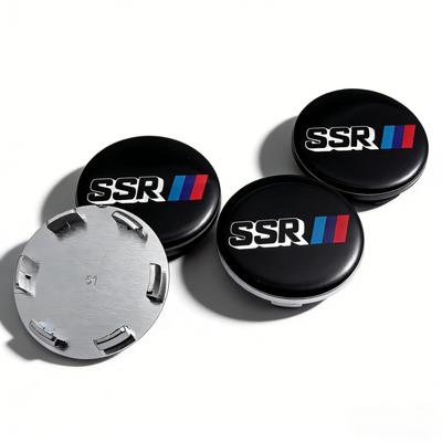 4 шт. Эмблема с логотипом SSR Колпачки на центр колеса автомобиля Наружный диаметр 51 мм Зажимы 46 мм Колпаки на обод Диски Колпак ступицы Замена Колпака ступицы Автоаксессуары