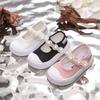 Детская повседневная парусиновая обувь для малышей, кроссовки с мягкой подошвой и нескользящей подошвой для девочек, дышащие, однотонные, с искусственным жемчугом, детская обувь