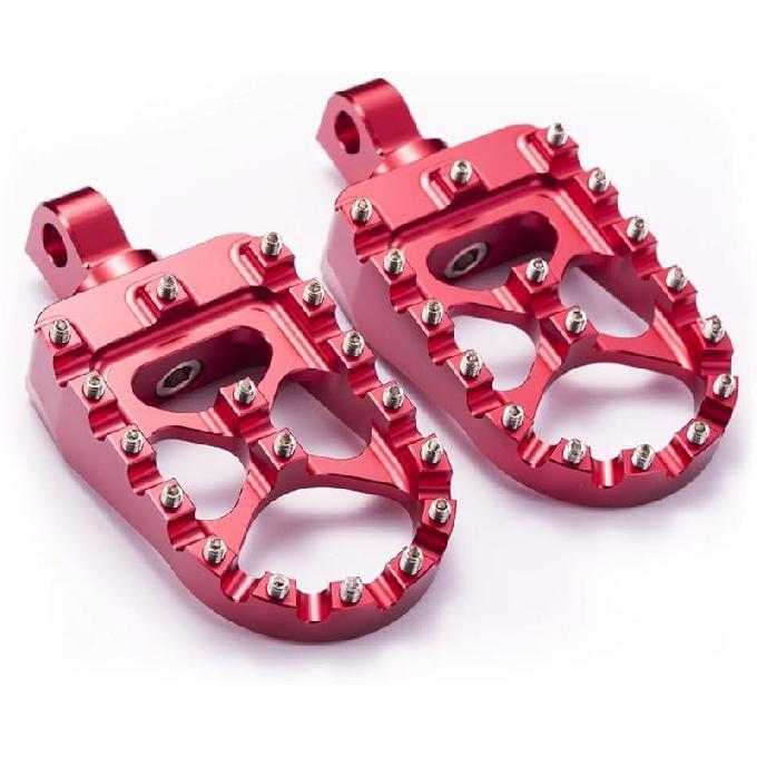 CNC Wide Foot Pegs 360° Roating MX Chopper Bobber Style For Harley Dyna Sportster Fatboy Iron 883,Black