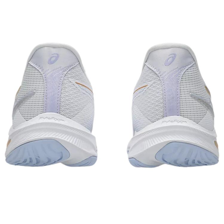 Asics NETBURNER BALLISTIC FF 4 Cushioning Low Top Training Shoes Women's White Gold Sneakers 1052A083-102