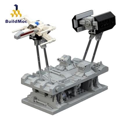 Звездный фильм MOC Заводной Космический корабль Истребитель X-Wing Бомбардировщик TIE Погоня по Траншеям DIY Строительные блоки Игрушки для детей Подарок