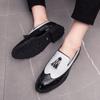 Мода 2025 Мужские лоферы с кисточками Роскошный бренд Дизайнерская кожаная обувь Деловая Нескользящая Формальная Повседневная Мужская обувь для вождения Большой размер 38-47