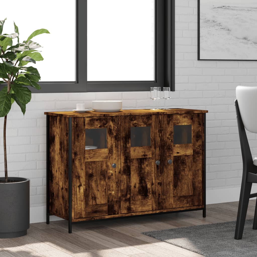 Sideboard Smoked Oak 100 x 35 x 70 cm Particleboard