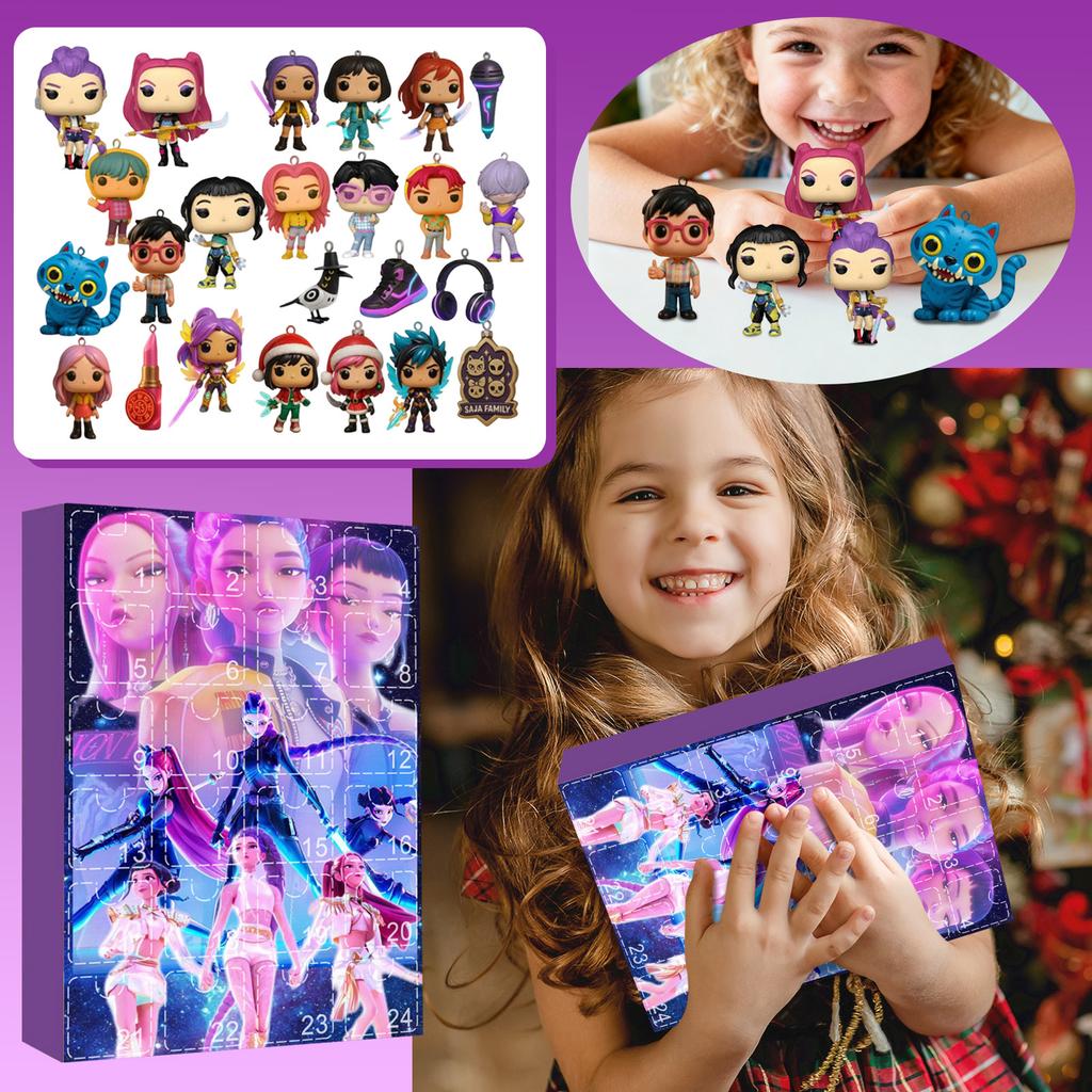 Коробка-сюрприз с 3D куклами, 24 куклы ждут, чтобы вы их распаковали, Рождественский сюрприз для друзей и детей