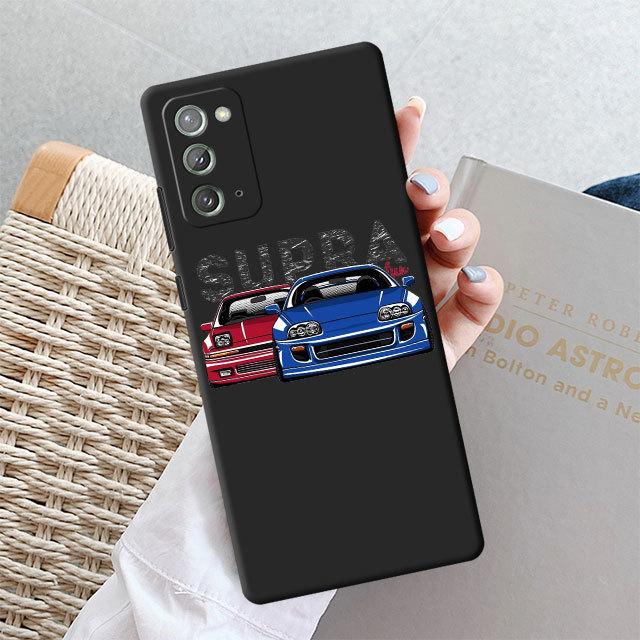 Бампер черный мягкий чехол для Samsung Galaxy S20 S21 S23 5g Note 20 Ultra 10 Plus 8 9 S22 S22 5g S21 автомобильный задний фонарь с мультяшным рисунком