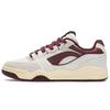 Li Ning Moon White Thick Sole Height Increasing Non Slip Wear Resistant Lightweight Low Top Skate Shoes Truffle Red Men Sneakers AGCS251-3
