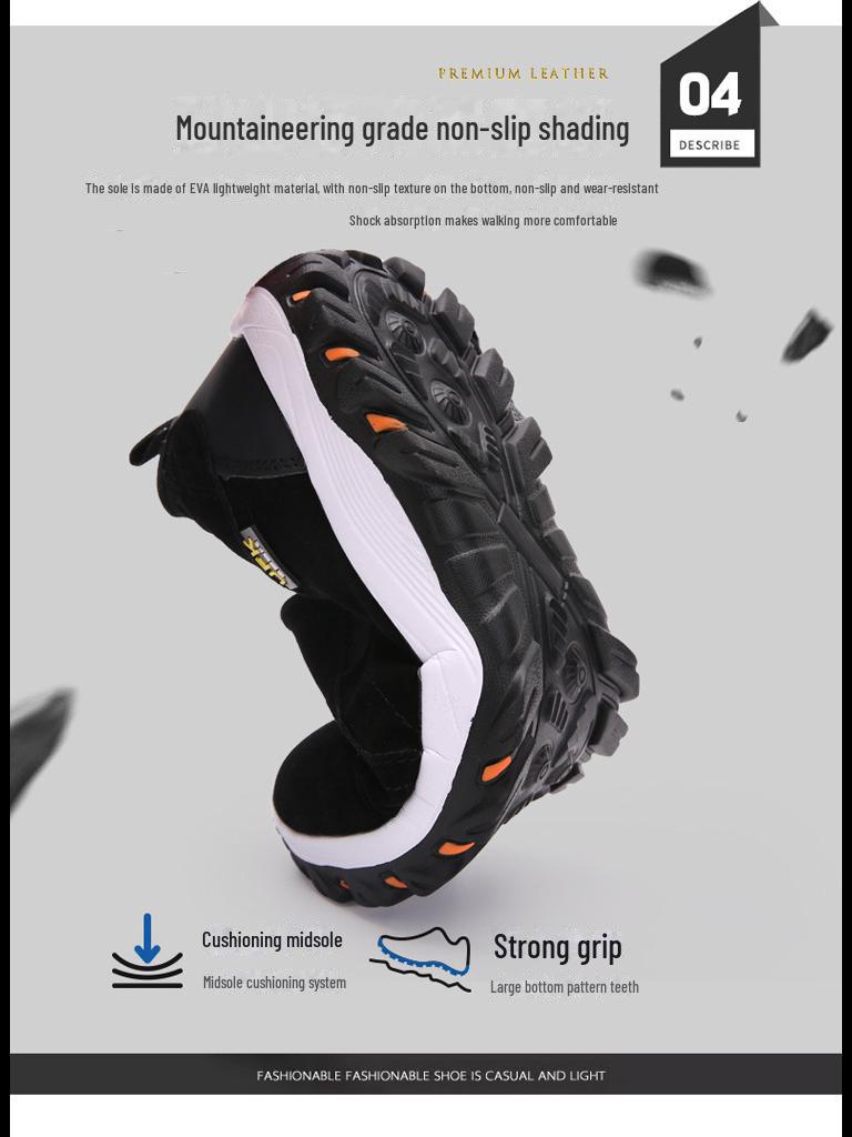 2024 Мужские замшевые кожаные туфли большого размера для походов на свежем воздухе