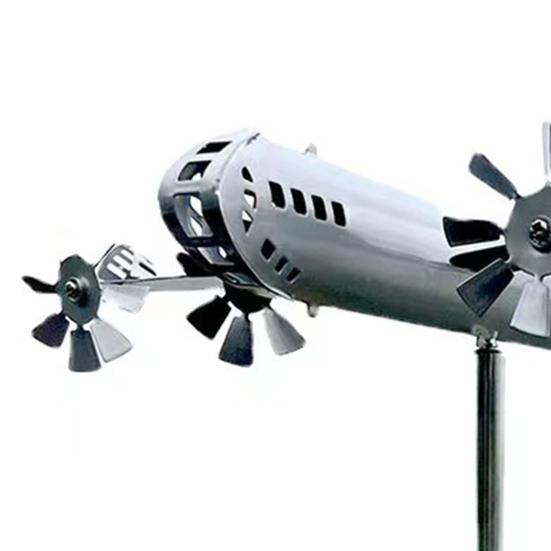 Unique Easy-assembled Lightweight Aircraft Modeling Creative Outdoor Wind Spinner Crafts for Park
