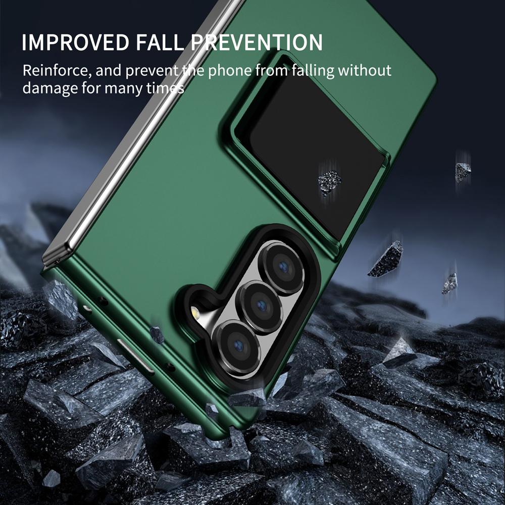 KEYSION Роскошный чехол с подставкой для Samsung Galaxy Z Fold 6 5 5G ПК противоударная задняя крышка телефона для Samsung Galaxy Z Fold 5 6 5G