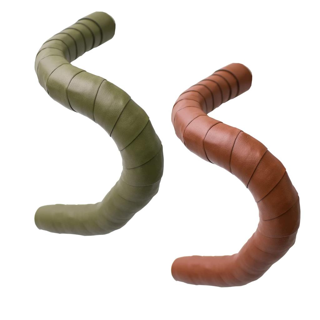 GORIX Обмотка руля для велосипедов и шоссейных велосипедов, амортизирующая лента для руля для стильной кастомизации велосипеда, с эффектом кожи (GX-GLB) (оливковый)